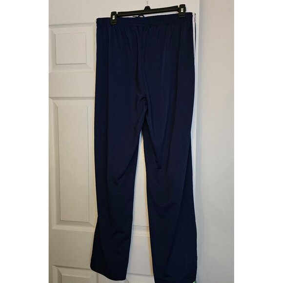Adidas Womens Navy Blue Athletic Track Pants Sz L Running Athleisure - Picture 2 of 7